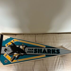 San Jose Sharks Team Pennant - Black, Blue, Yellow